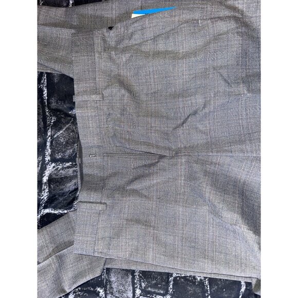 Perry Ellis Men's Slim Fit Stretch Non Iron Dress Pants, Grey Plaid, 30x32, NWT - Picture 4 of 4